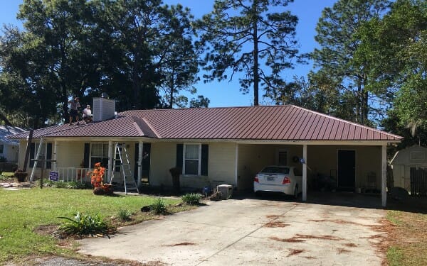 Roof replacement on home